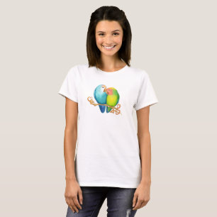 Farbenfrohe Lovebirds Tshirt