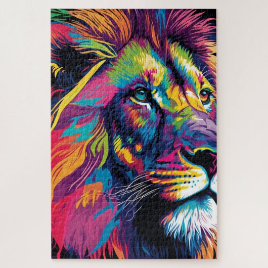 Farbenfrohe Löwe 20" * 30" Puzzle, 1014 Stück Puzzle (Vertikal)