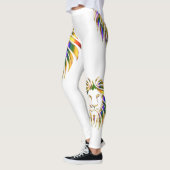 Farbenfrohe Löwe auf allen farbigen Leggings (Links)