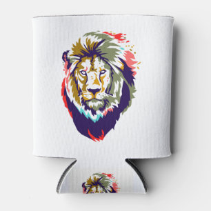 farbenfrohe Löwe Dosenkühler
