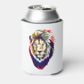farbenfrohe Löwe Dosenkühler (Kanne Rückseite)