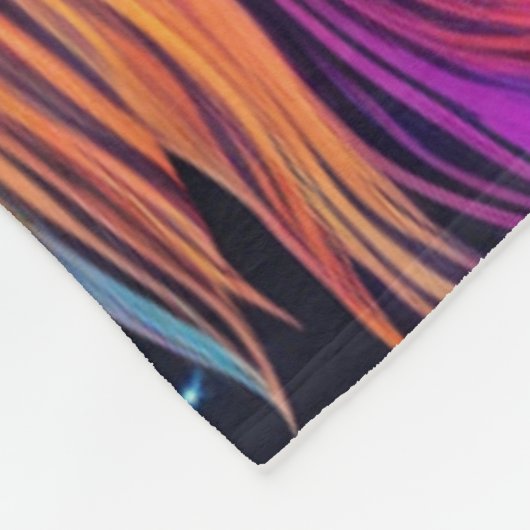 farbenfrohe Löwe Fleecedecke (Ecke)