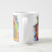 farbenfrohe Löwe Jumbo-Tasse (Rückseite)