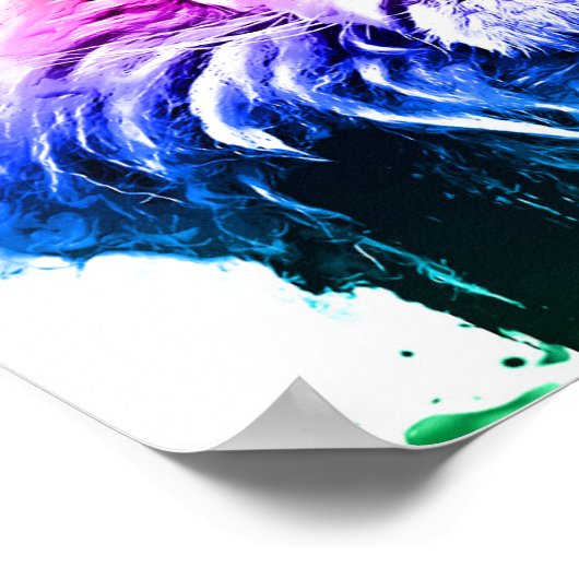 farbenfrohe Löwe Poster (Ecke)