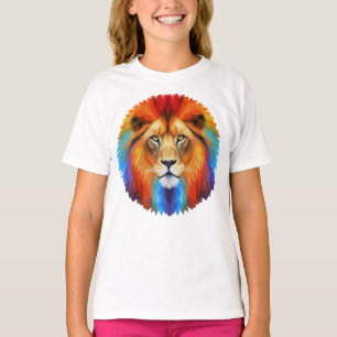 farbenfrohe Löwe T-Shirt