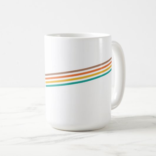 Farbenfrohe Löwenfront - pulsierende Kunst Kaffeetasse (VorderseiteRechts)