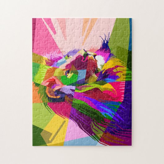 Farbenfrohe Löwenpuzzle Puzzle (Vertikal)