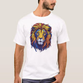 Farbenfrohe Löwenwand T-Shirt (Vorderseite)