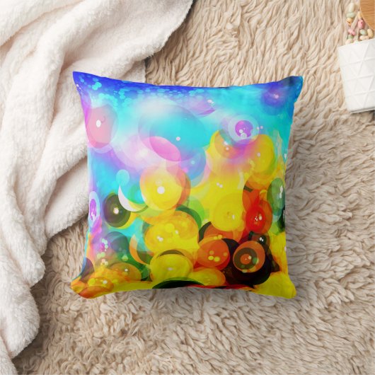 Farbenfrohe Luftbläschen Kissen (Decke)