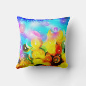 Farbenfrohe Luftbläschen Kissen (Rückseite)