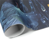 Farbenfrohe Luminogramm-Ginkgo-Blätter Geschenkpapier (Rolleneckpunkt)