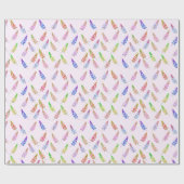 Farbenfrohe Lupine-Wildblume, weißes bohisches Mus Geschenkpapier (Flach)