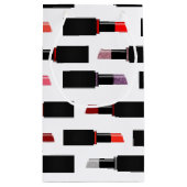 Farbenfrohe Lux Lipstick Makeup Kosmetikmuster Kleine Geschenktüte (Rückseite)