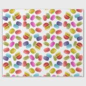 Farbenfrohe Macaron Cookies Pattern Jeden Anlaß Geschenkpapier (Flach)
