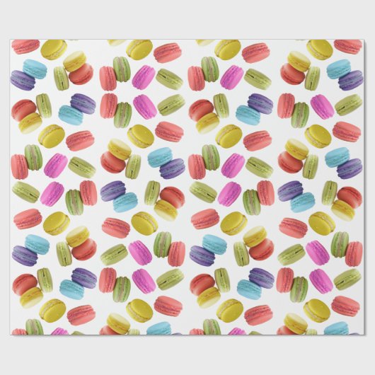 Farbenfrohe Macaron Cookies Pattern Jeden Anlaß Geschenkpapier (Flach)