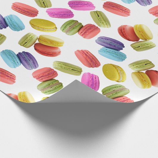 Farbenfrohe Macaron Cookies Pattern Jeden Anlaß Geschenkpapier (Ecke)