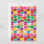 Farbenfrohe Macaron Geburtstag Einladung (Rückseite)