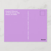 Farbenfrohe Macaron Leckereien Brautparty Postkarte (Rückseite)