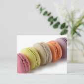 Farbenfrohe Macaron-Macaron-Postkarte Postkarte (Stehend Vorderseite)