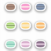 Farbenfrohe Macaron Set Stickers Aufkleber (Vorderseite)