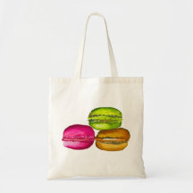 Farbenfrohe Macarons Aquarellkunst funky