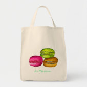 Farbenfrohe Macarons Aquarellkunst funky Tragetasche (Vorne)