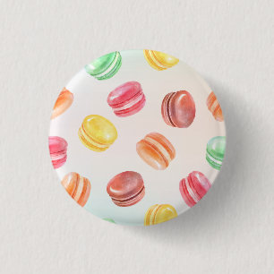 Farbenfrohe Macarons Button