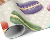 Farbenfrohe Macarons Geschenkpapier (Rolleneckpunkt)