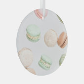 Farbenfrohe Macarons: Süß fallendes Muster. Ornament Aus Glas (Vorderseite Rechts)