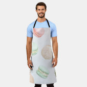 Farbenfrohe Macarons: Süß fallendes Muster. Schürze (Getragen)