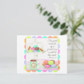 Farbenfrohe Macarons Sweet Friend Inspiration Postkarte (Stehend Vorderseite)
