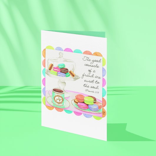 Farbenfrohe Macarons Sweet Friendship Card Karte