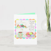 Farbenfrohe Macarons Sweet Friendship Card Karte (Vorderseite)
