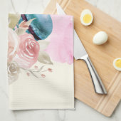 Farbenfrohe Macarons und Blume Wasserfarben Geschirrtuch (Viertel Falte)