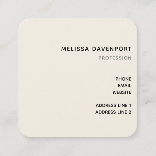 Farbenfrohe Macarons und Blume Wasserfarben Quadratische Visitenkarte (Rückseite)