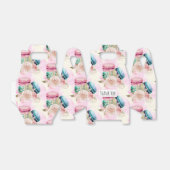 Farbenfrohe Macarons und Blume Wasserfarbmuster Geschenkschachtel (Ungefaltet)