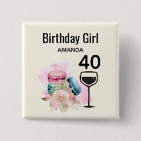 Farbenfrohe Macarons und Wine Birthday Girl