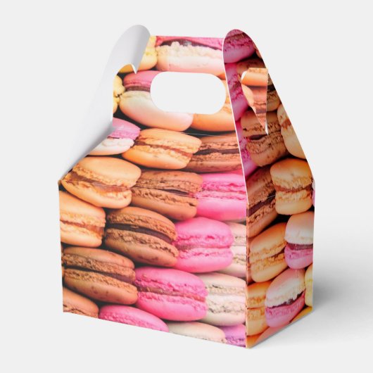 Farbenfrohe Macaros Geschenkschachtel (Rückseite)