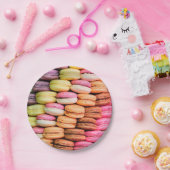 Farbenfrohe Macaros Pappteller (Party)