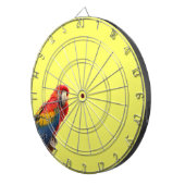 Farbenfrohe Macaw Chic Classy Mod Tropical Dartscheibe (Vorderseite rechts)