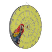Farbenfrohe Macaw Chic Classy Mod Tropical Dartscheibe (Vorderseite Links)