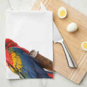 Farbenfrohe Macaw Chic Classy Mod Tropical Geschirrtuch (Viertel Falte)