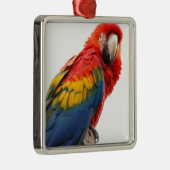 Farbenfrohe Macaw Chic Classy Mod Tropical Ornament Aus Metall (Rechts)