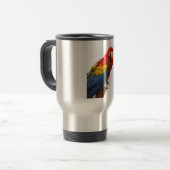 Farbenfrohe Macaw Chic Classy Mod Tropical Reisebecher (Vorderseite Links)