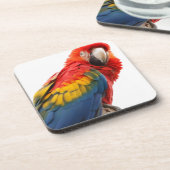 Farbenfrohe Macaw Chic Classy Mod Tropical Untersetzer (Linke Seite)