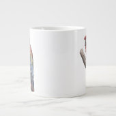 Farbenfrohe Macaw Parrot Watercolor Jumbo-Tasse (Vorderseite)