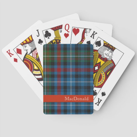 Farbenfrohe MacDonald Tartan Karierte Spielkarten (Rückseite)