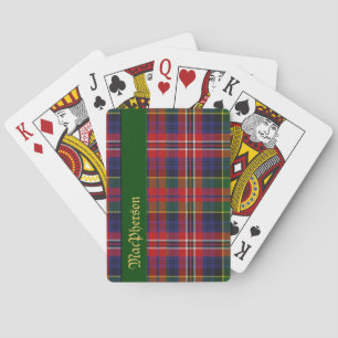 Farbenfrohe MacPherson Tartan Karierte Spielkarten