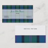 Farbenfrohe MacThomas Family Tartan Kariert Custom Visitenkarte (Vorne/Hinten)