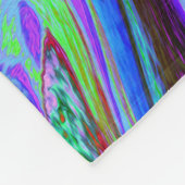 Farbenfrohe Magenta Swirl Retro Abstraktes Design Fleecedecke (Ecke)